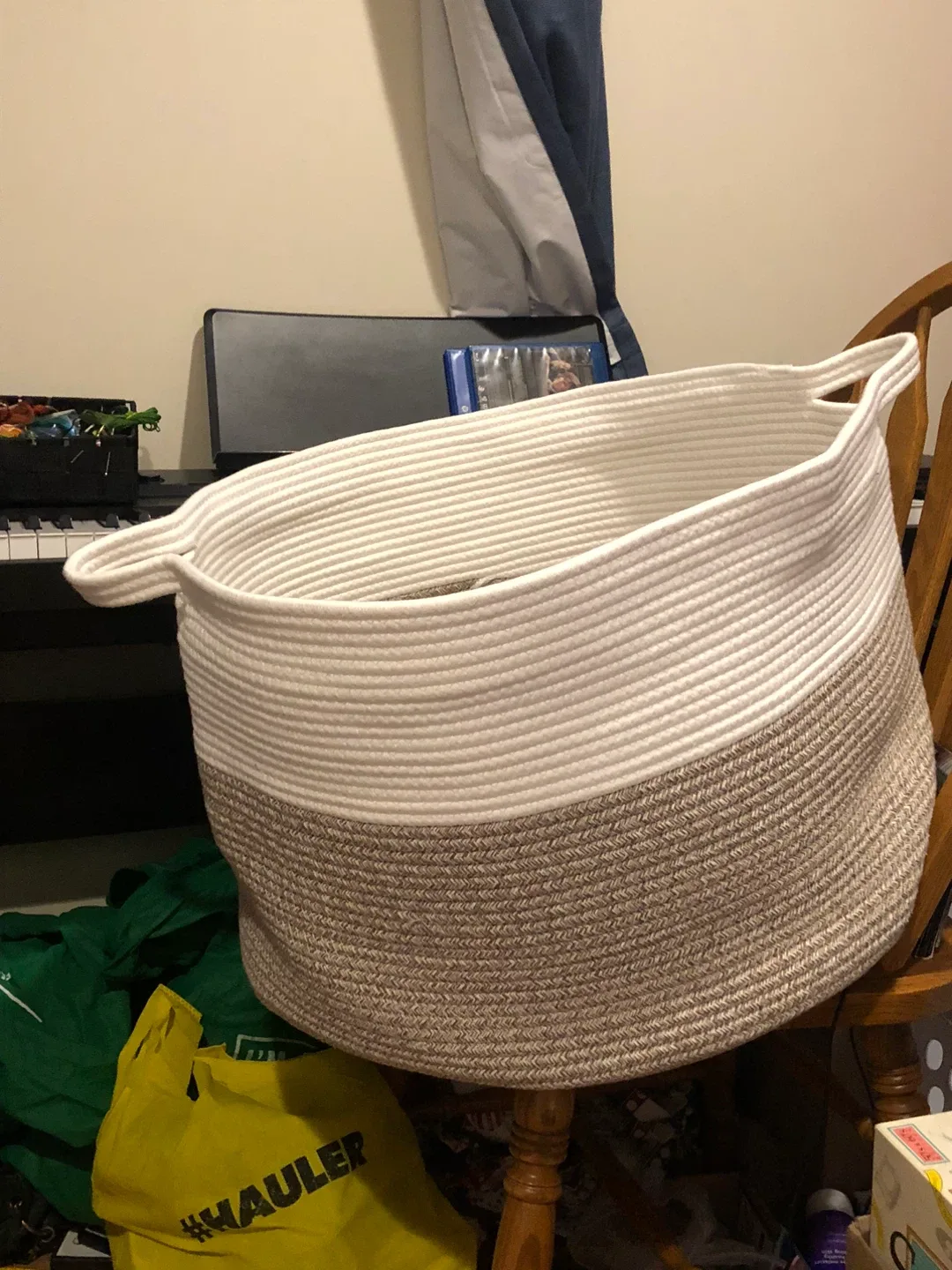 Large Woven Rope Storage Basket thumbnail
