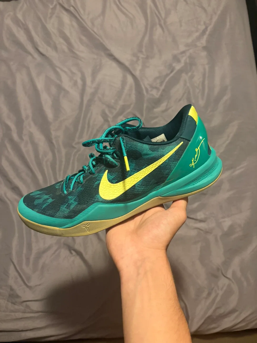 Nike Kobe M8 Teal/Yellow Shoes image indicator(2)