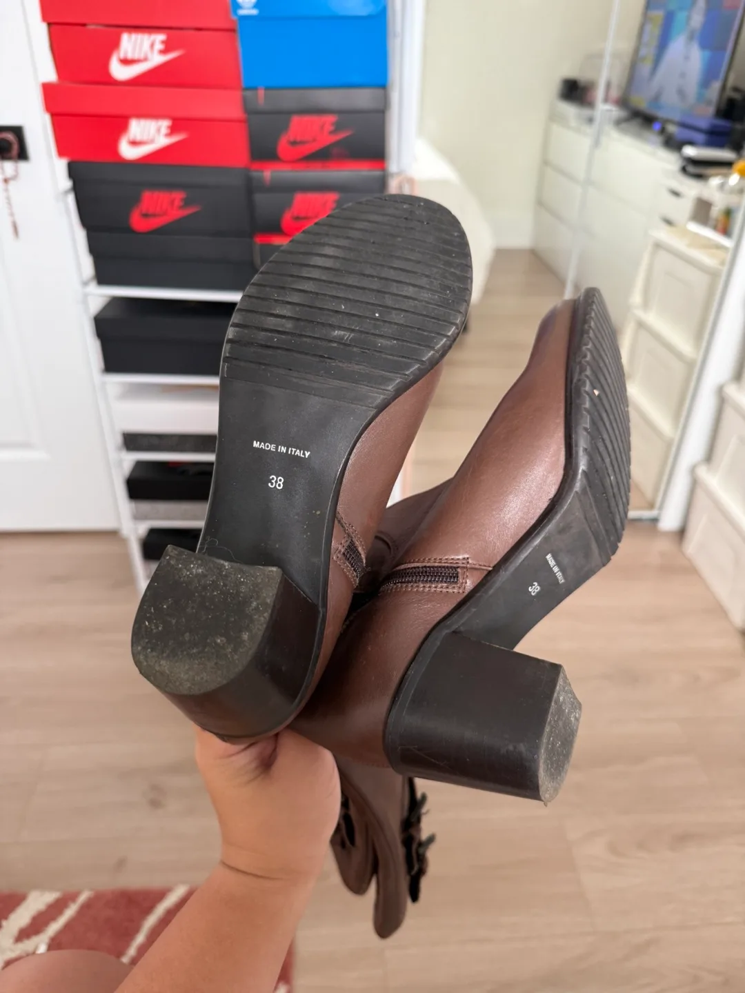 Lady Doc Brown Leather Boots - Size 38 image indicator(4)