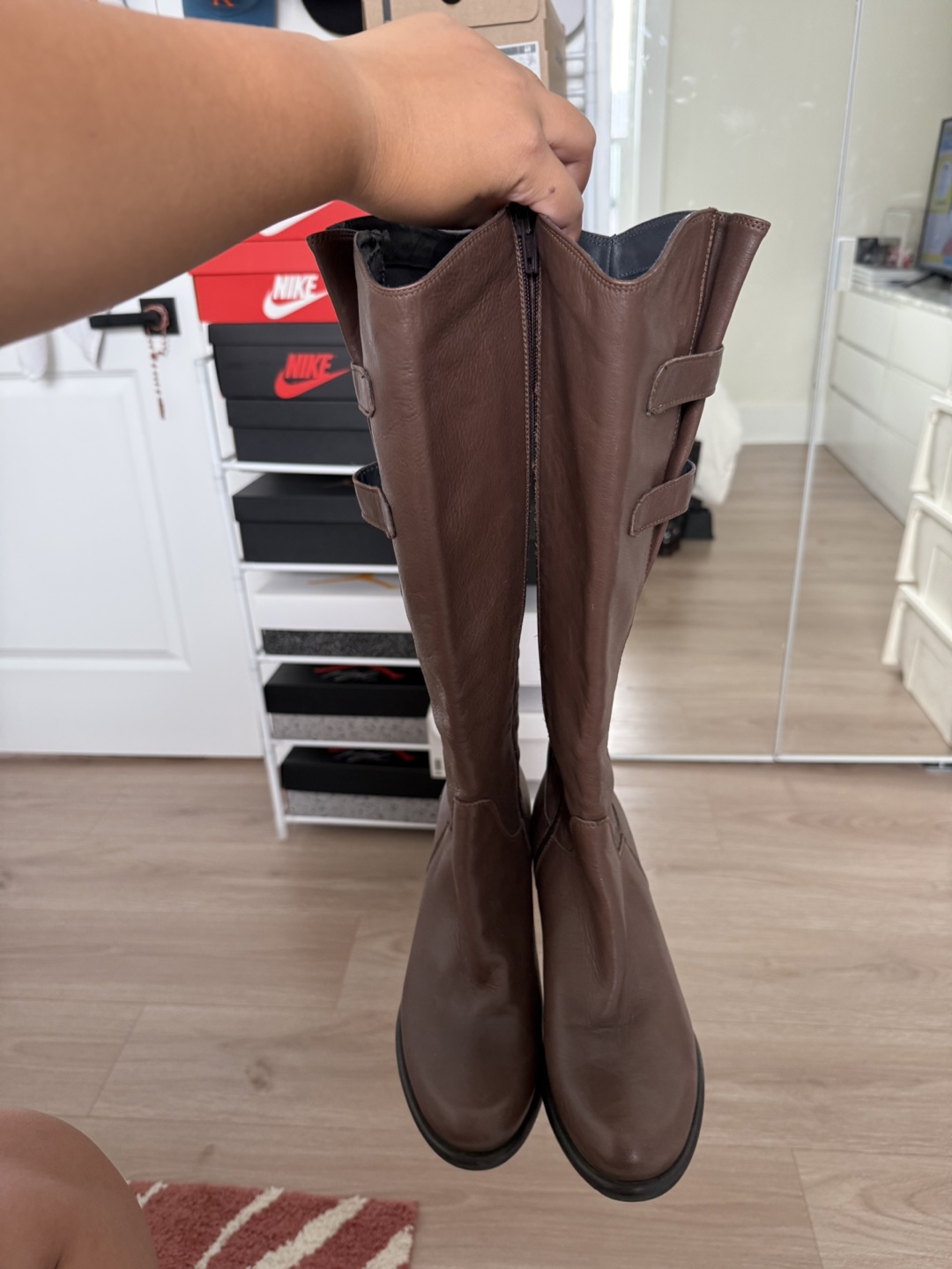 Lady Doc Brown Leather Boots - Size 38 - photo 2