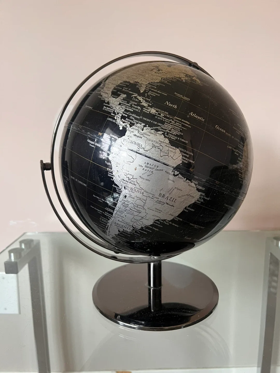 Black & Gold World Globe
