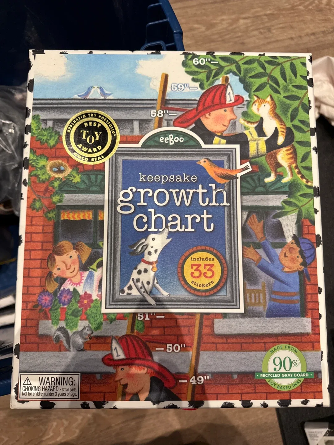 eeBoo Keepsake Growth Chart with Stickers thumbnail