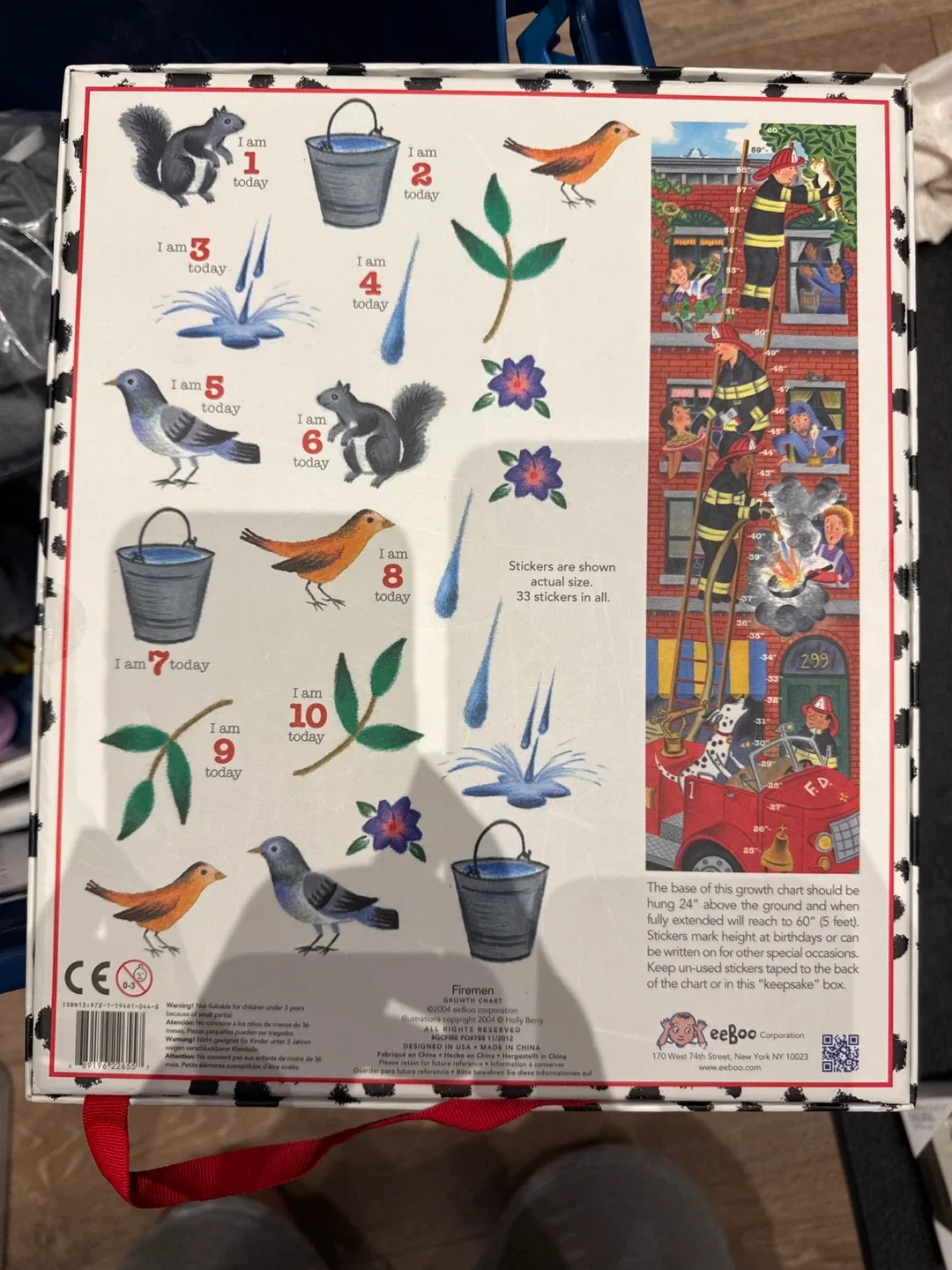 eeBoo Keepsake Growth Chart with Stickers image indicator(2)