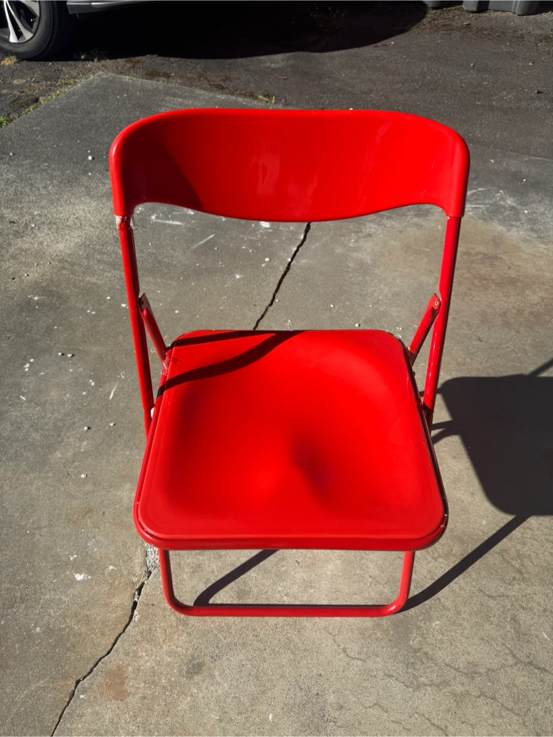 4x Red Folding Chairs - photo 2