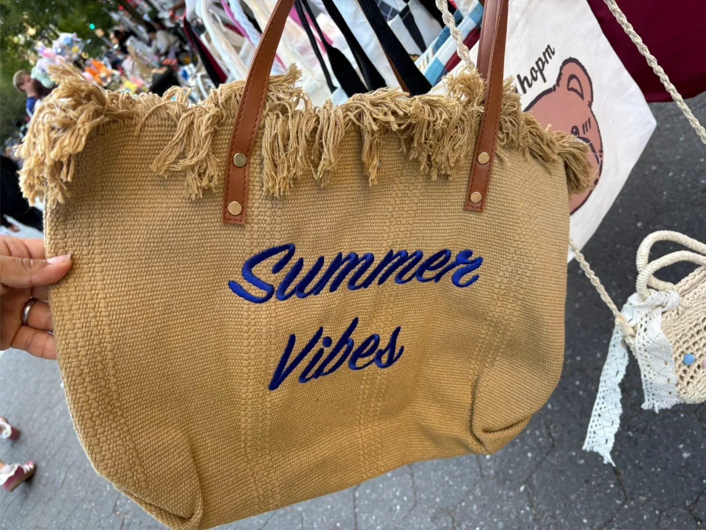 Summer Vibes Beach Tote Bag thumbnail