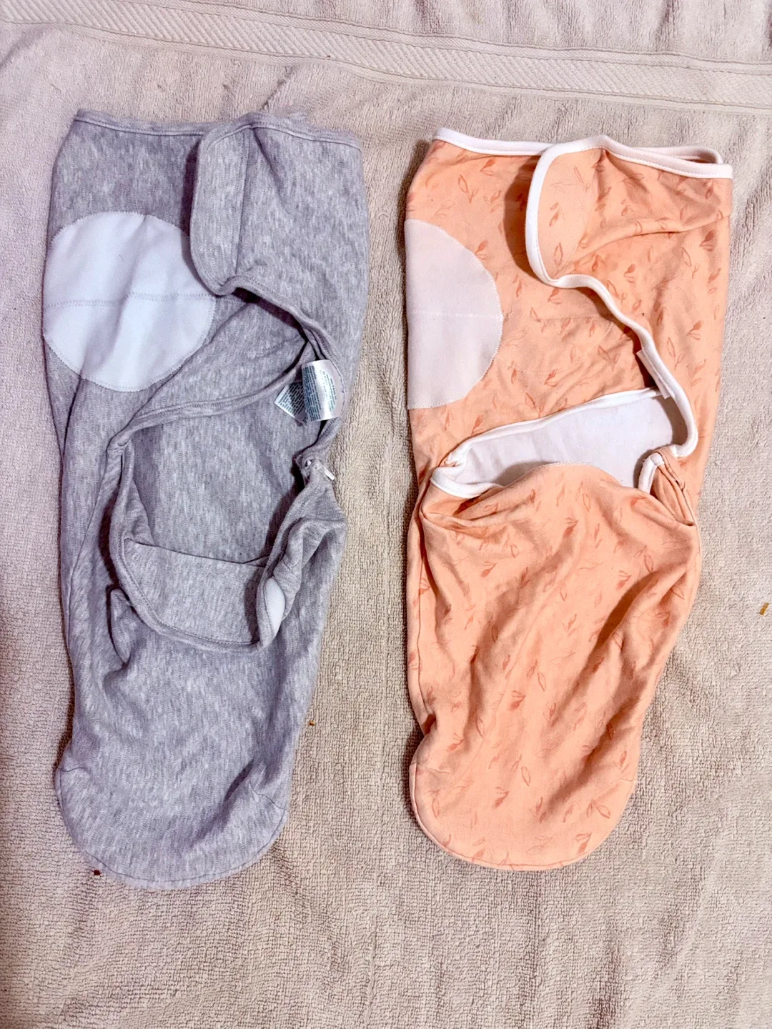 Halo Sleepsack Swaddles - Grey & Peach thumbnail