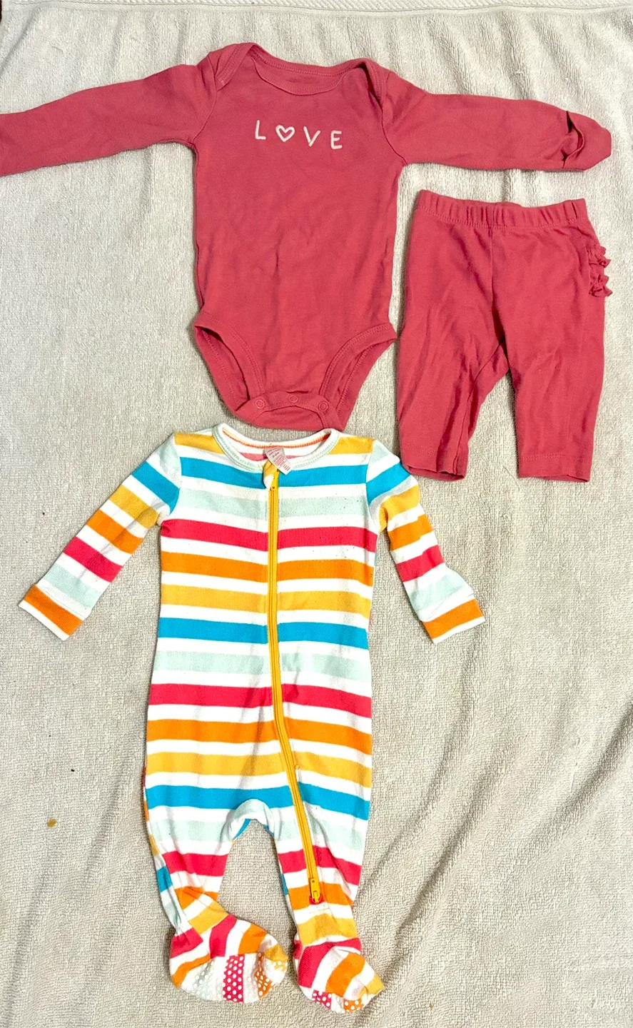 Baby Clothes Bundle: Bodysuit, Pants & Sleeper thumbnail