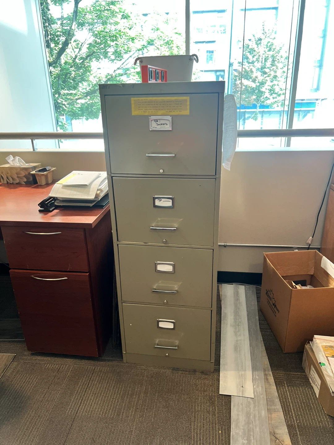 Four-Drawer Metal Filing Cabinet