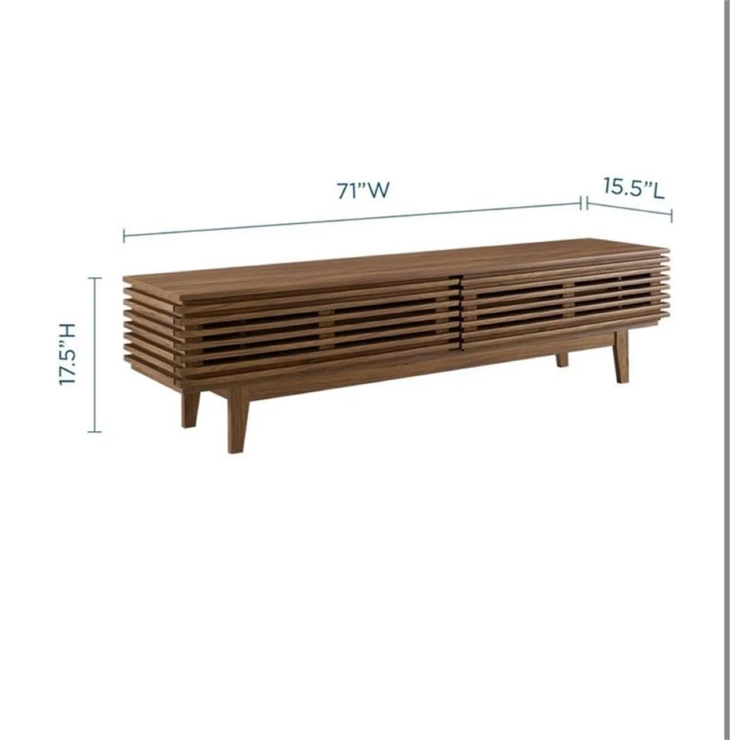 Brown Wood TV Stand - 71" Wide image indicator(2)