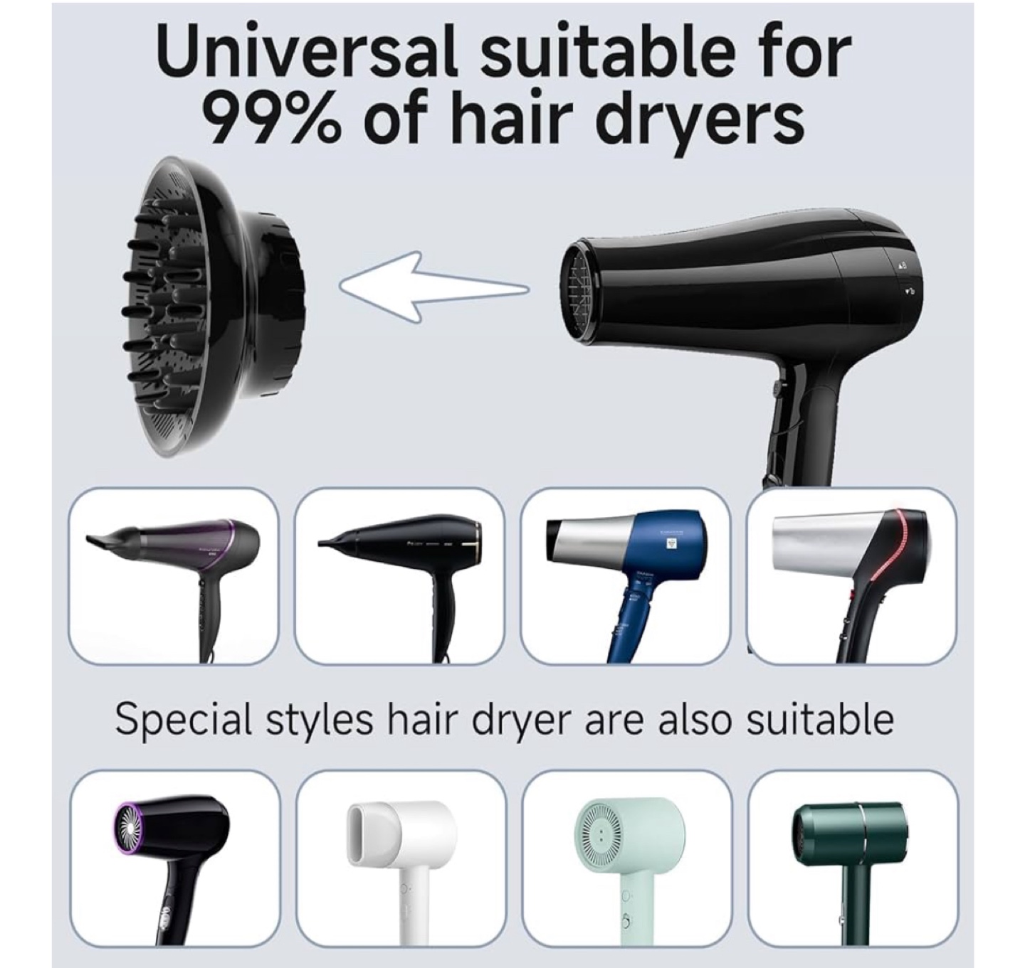 Universal Hair Dryer Diffuser Attachment - photo 5