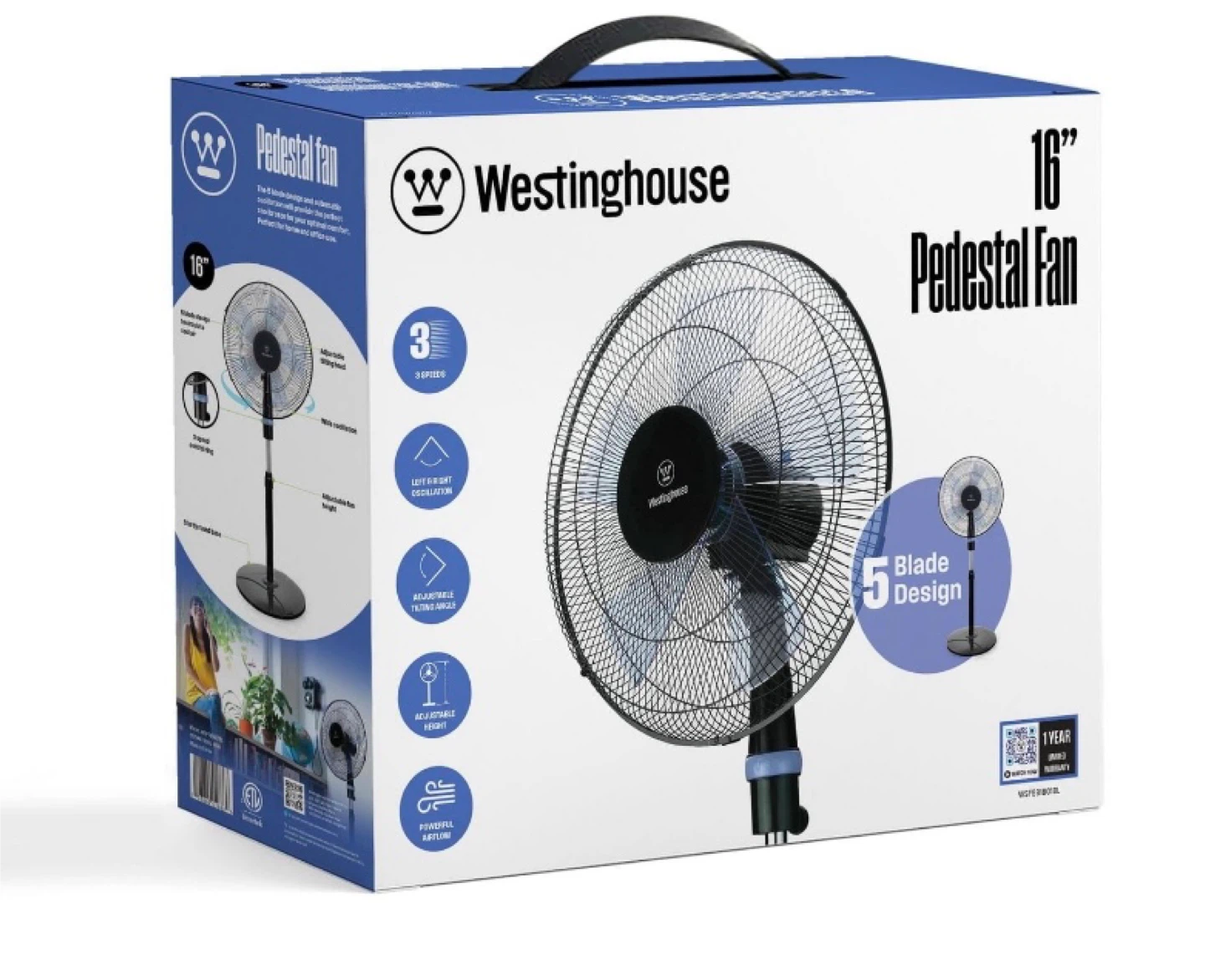 Westinghouse 16" Pedestal Fan - New in Box!