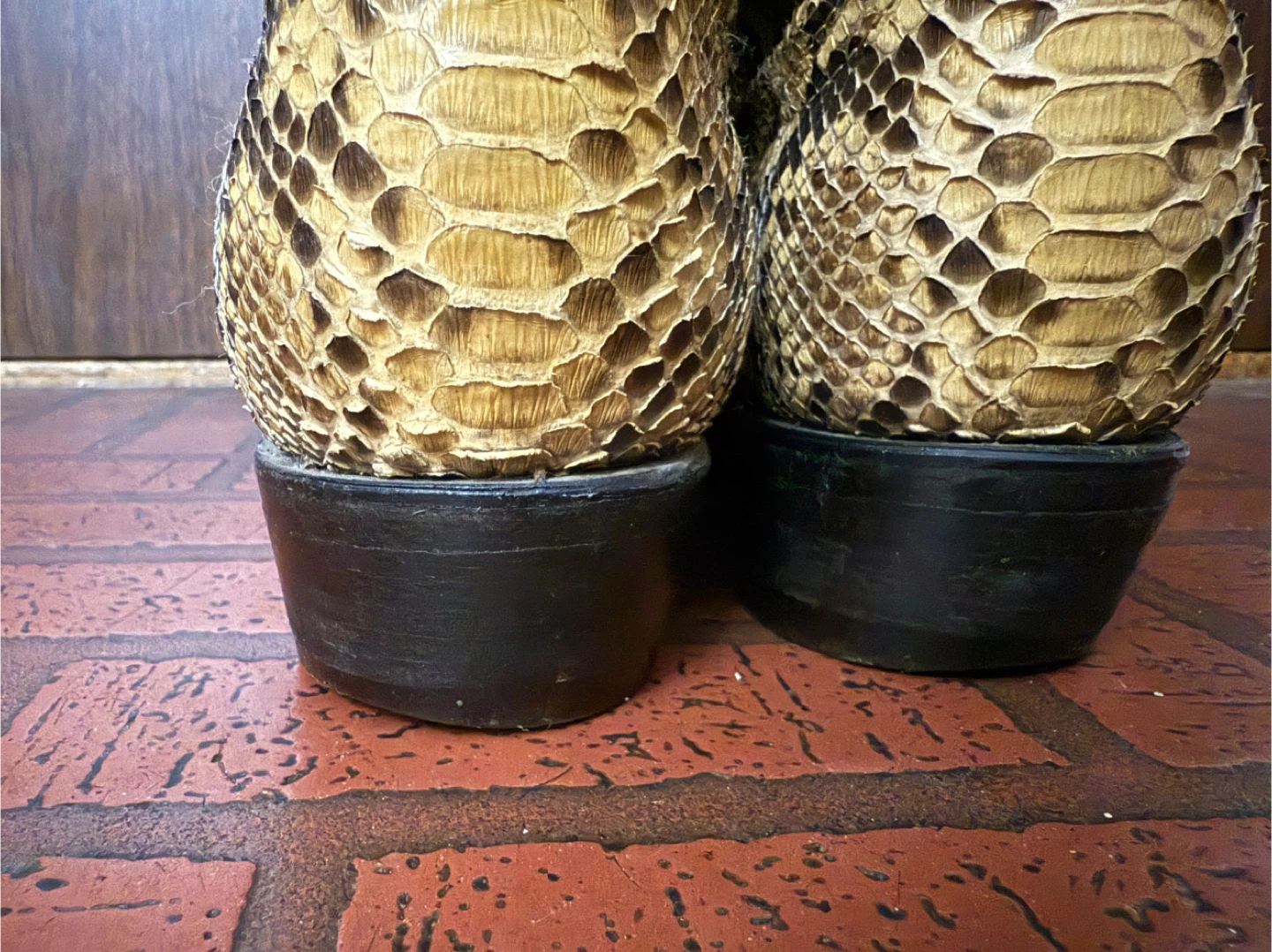 Python skin cowboy boots - photo 4