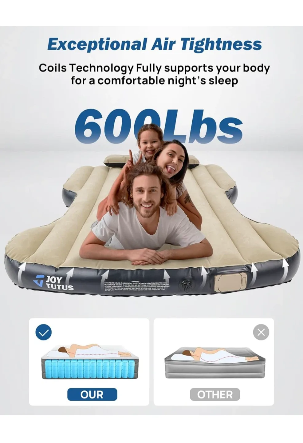 JoyTutus SUV Air Mattress - Car Bed image indicator(4)