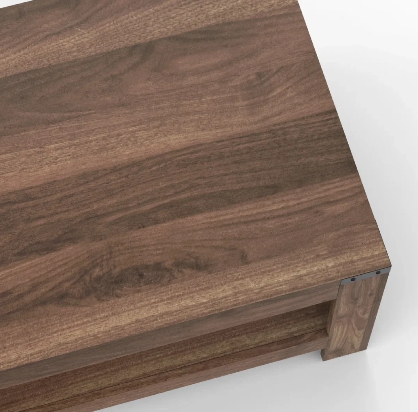 Brown Wood Coffee Table with Shelf image indicator(3)