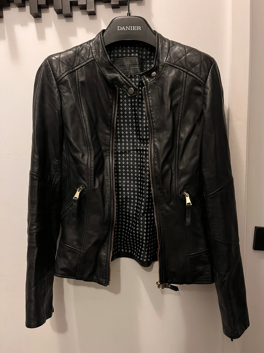 Women’s Black Danier Leather Jacket