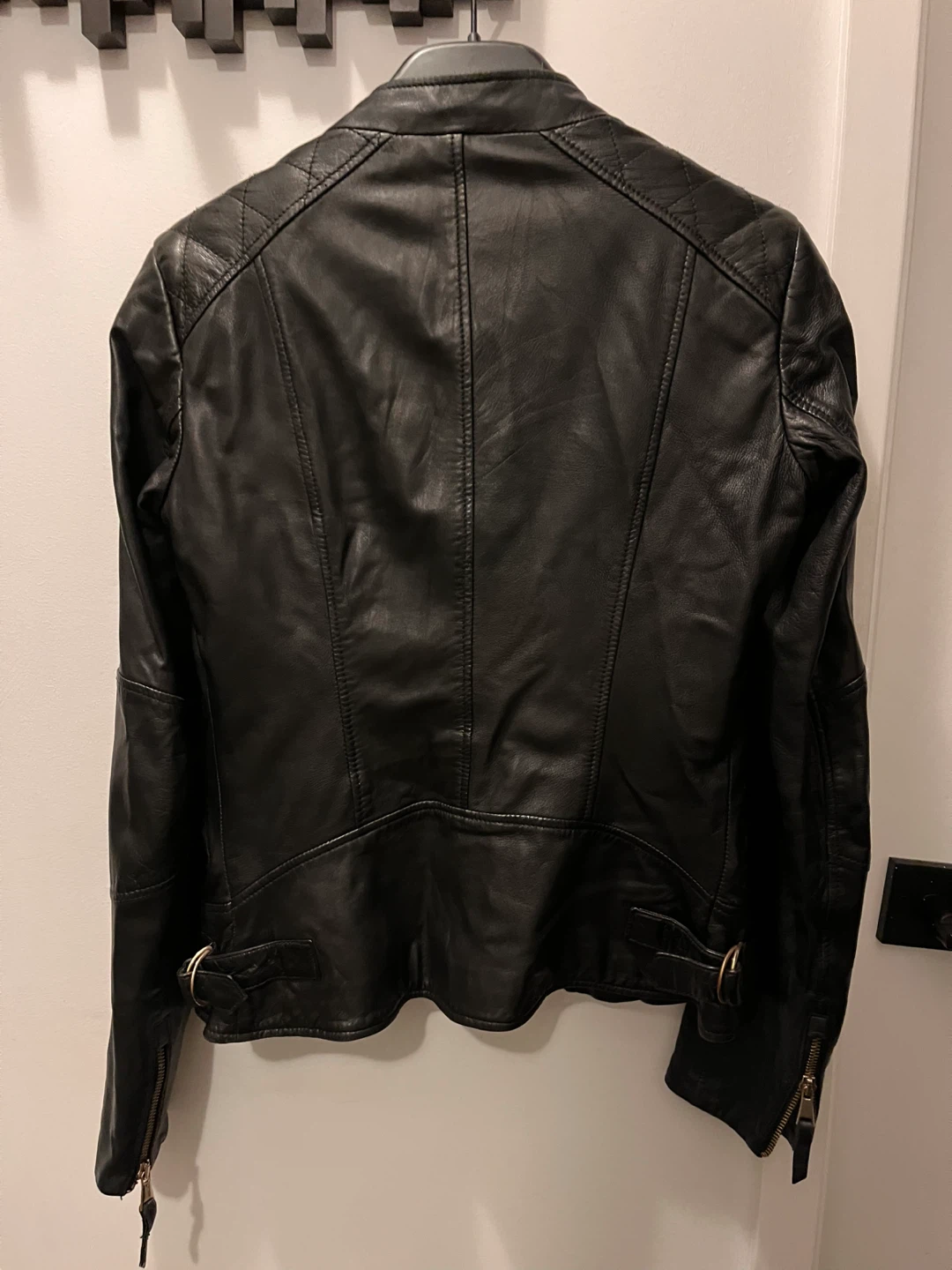 Women’s Black Danier Leather Jacket - photo 2