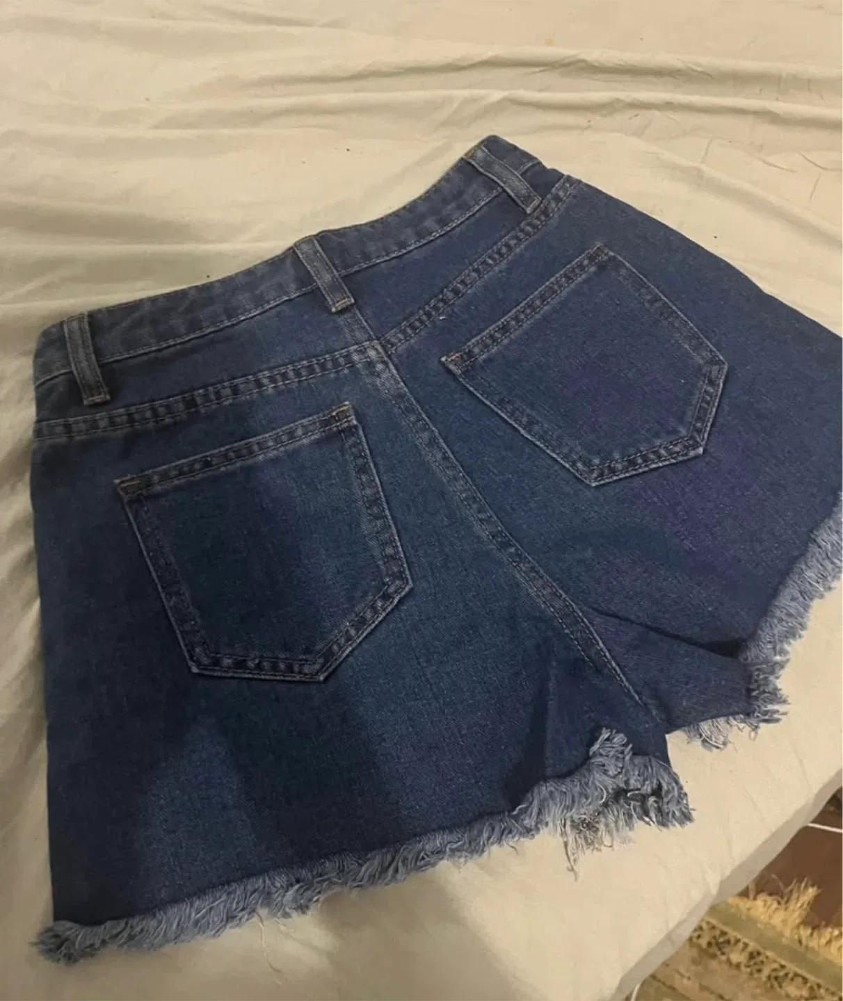 Shein Denim Shorts with Pearl Detail image indicator(4)
