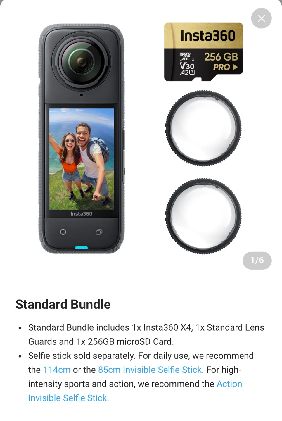 Insta360 X4 Action Camera Standard Bundle