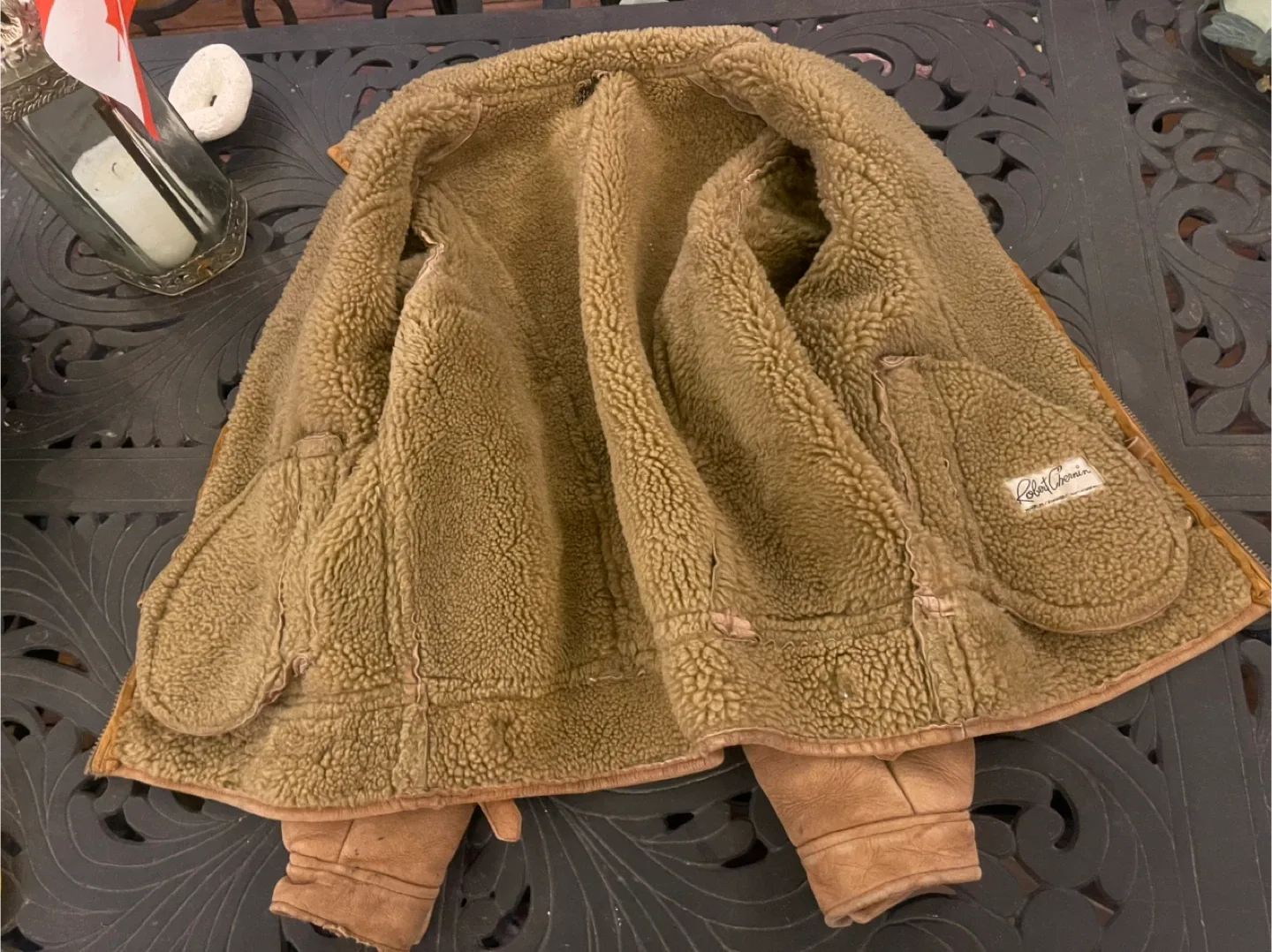 Vintage Robert Chernin Shearling Leather Jacket image indicator(4)