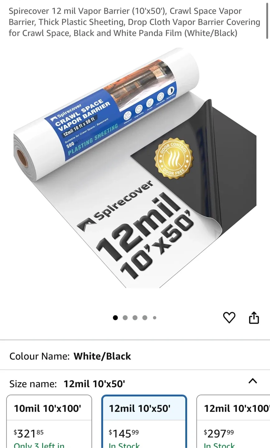 Spirecover 12 mil Vapor Barrier (10'x50') thumbnail