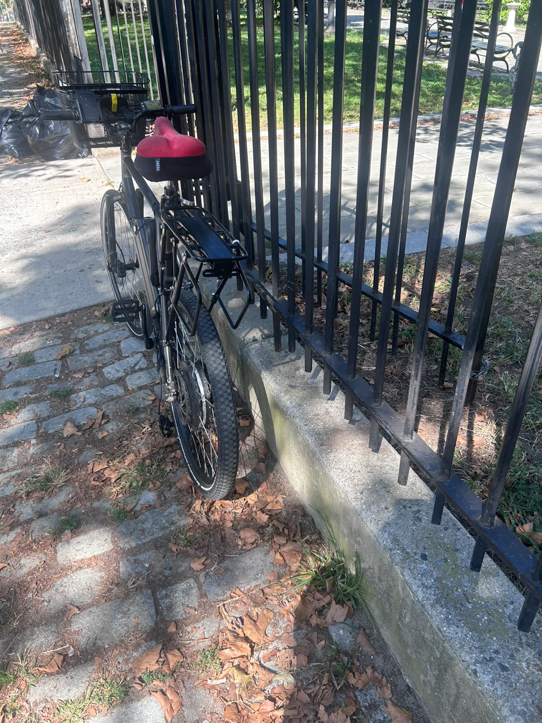 Black Electric Bike with Basket - photo 2