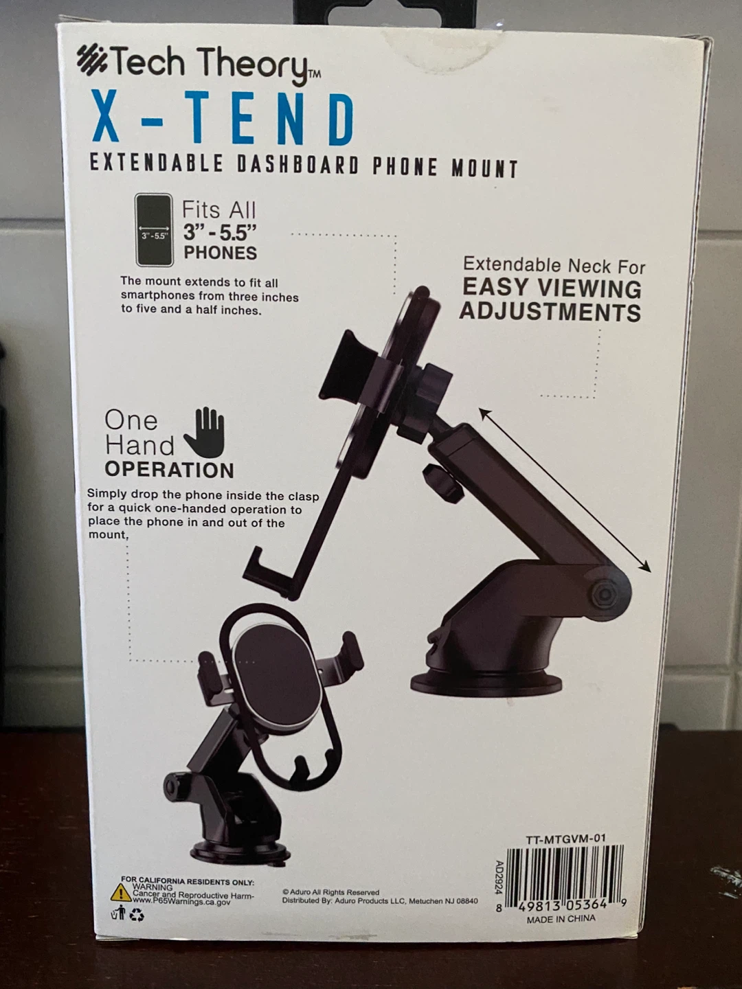 Tech Theory X-TEND Extendable Dashboard Phone Mount - photo 2