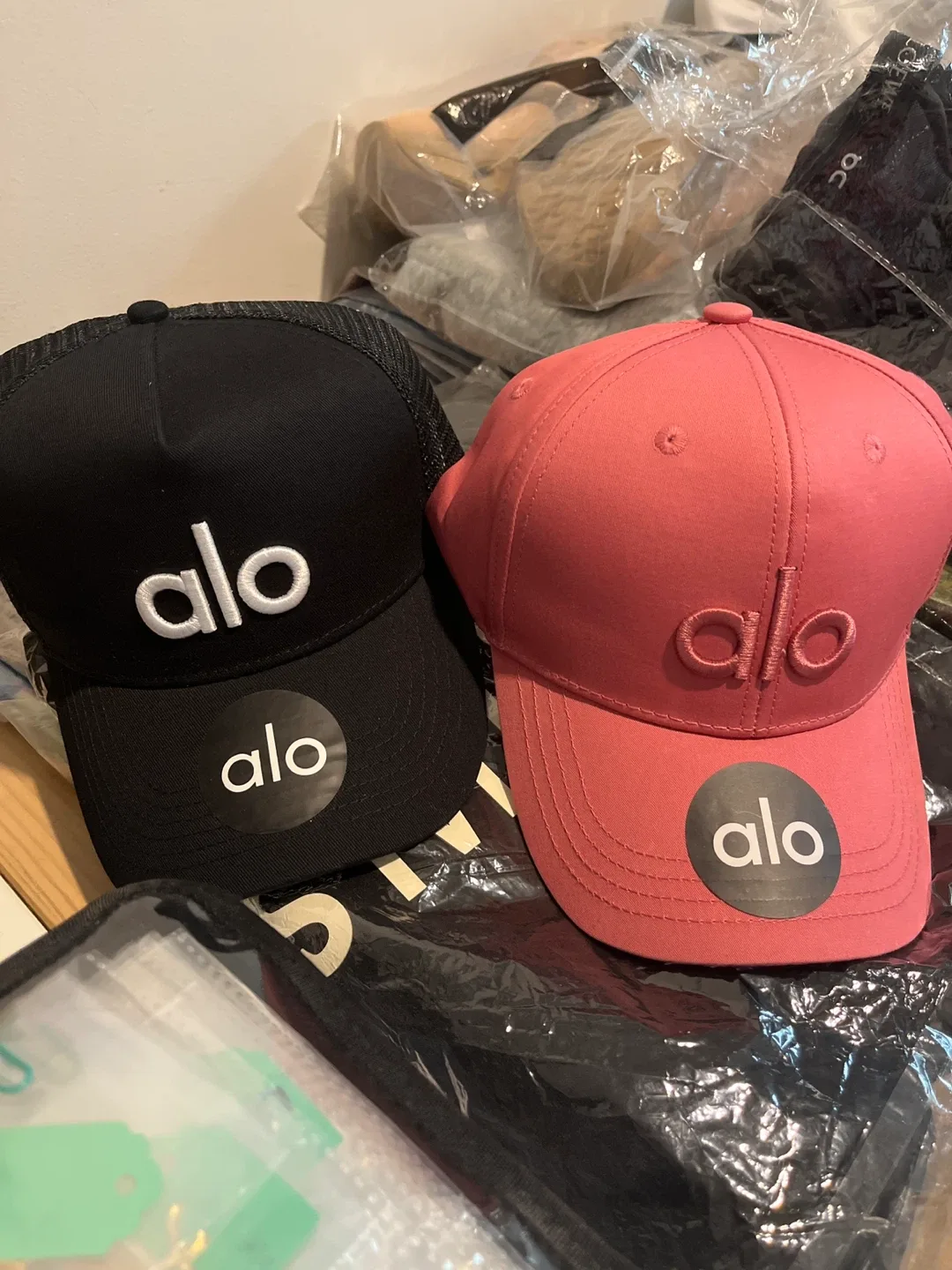 Alo Yoga Hat - Black & Pink thumbnail