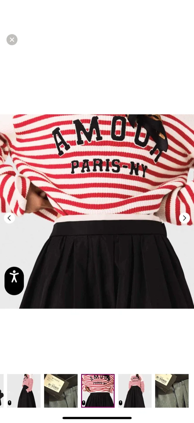 Maje - maxi skirt with contrast waistband **Sz Medium** image indicator(5)