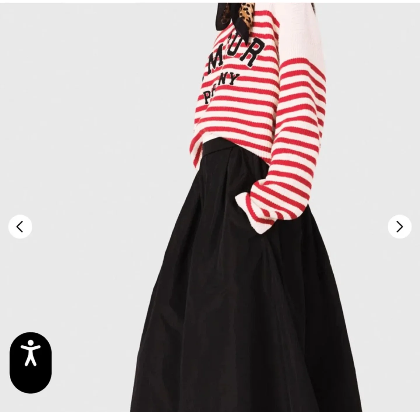 Maje - maxi skirt with contrast waistband **Sz Medium** image indicator(3)