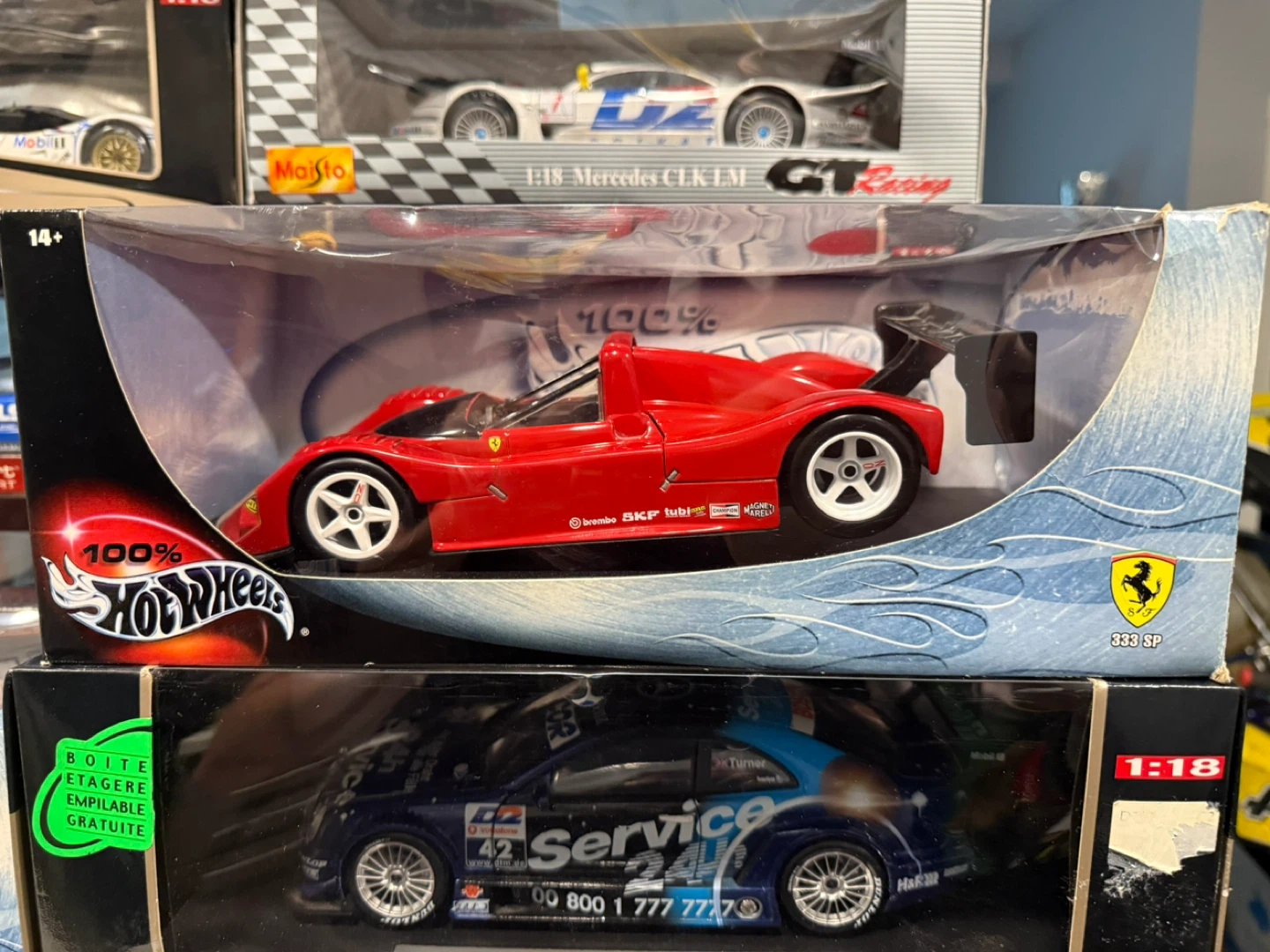1/18 Hot Wheels Ferrari 333 SP Racecar - photo 2