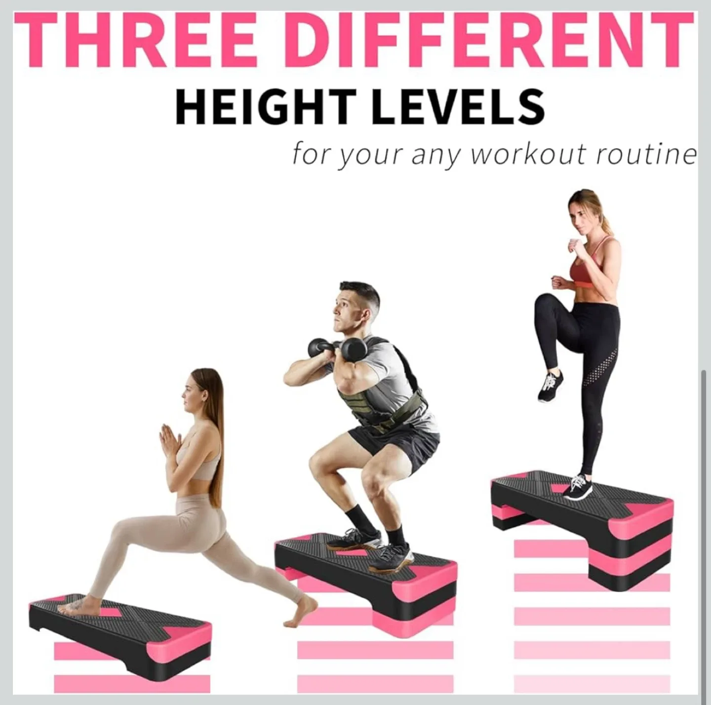 Ucootifly Aerobic Stepper - Red & Black image indicator(6)