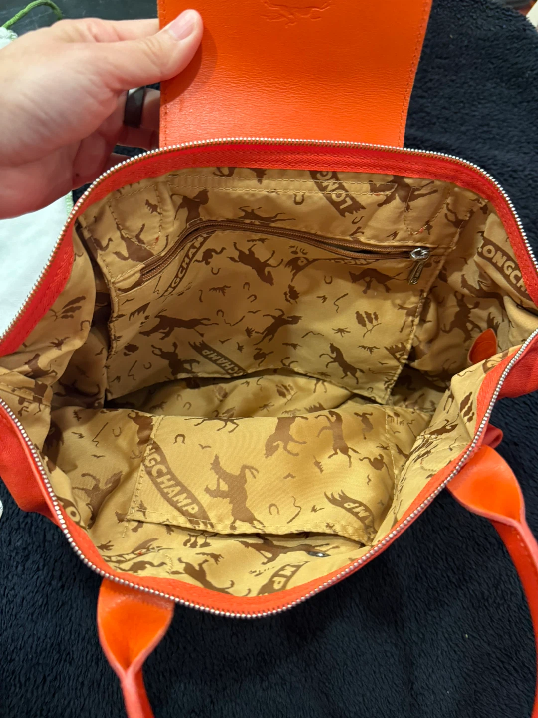 Longchamp Leather Handbag - Orange - photo 4