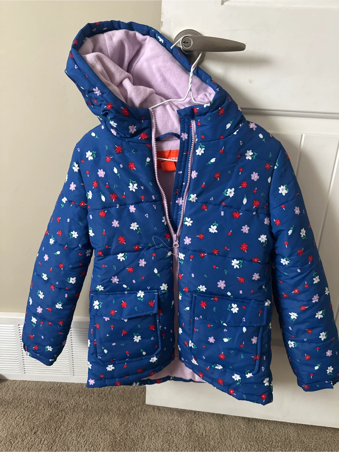 Joe Fresh Kids Floral Puffer Jacket (Size 10-12)