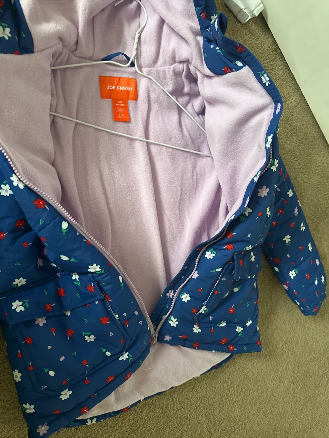 Joe Fresh Kids Floral Puffer Jacket (Size 10-12) - photo 3