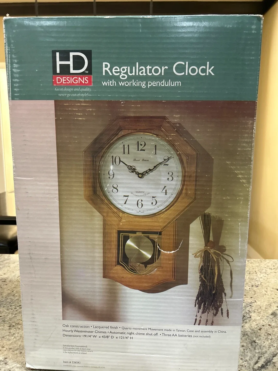HD Designs Regulator Clock with Pendulum thumbnail