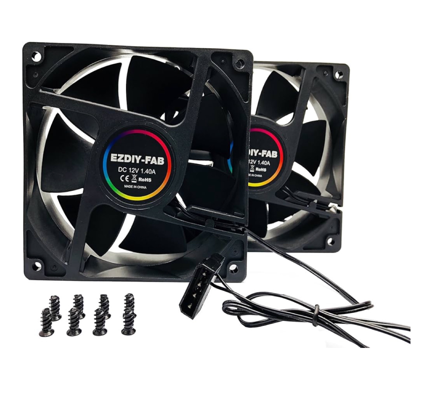 EZDIY-FAB 12V 1.40A Cooling Fan (Set of 2)