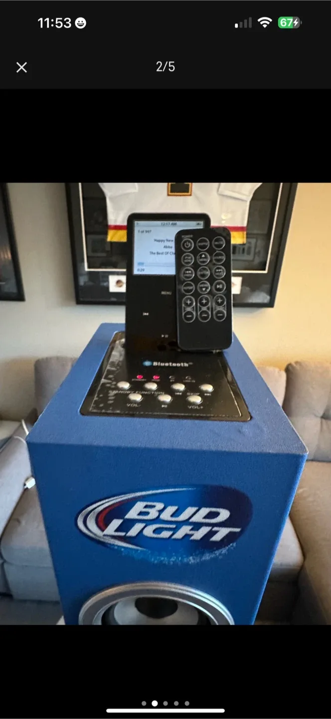 Bud Light Tower Speaker for iPod/iPhone/Bluetooth image indicator(2)