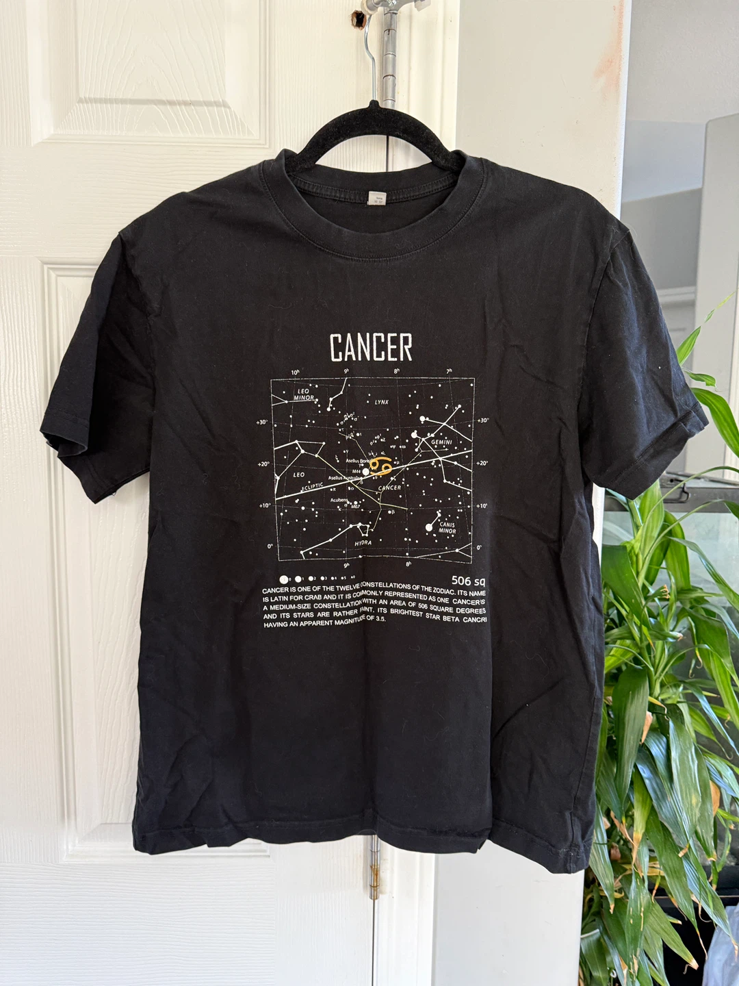 Black Cancer Constellation Graphic T-Shirt