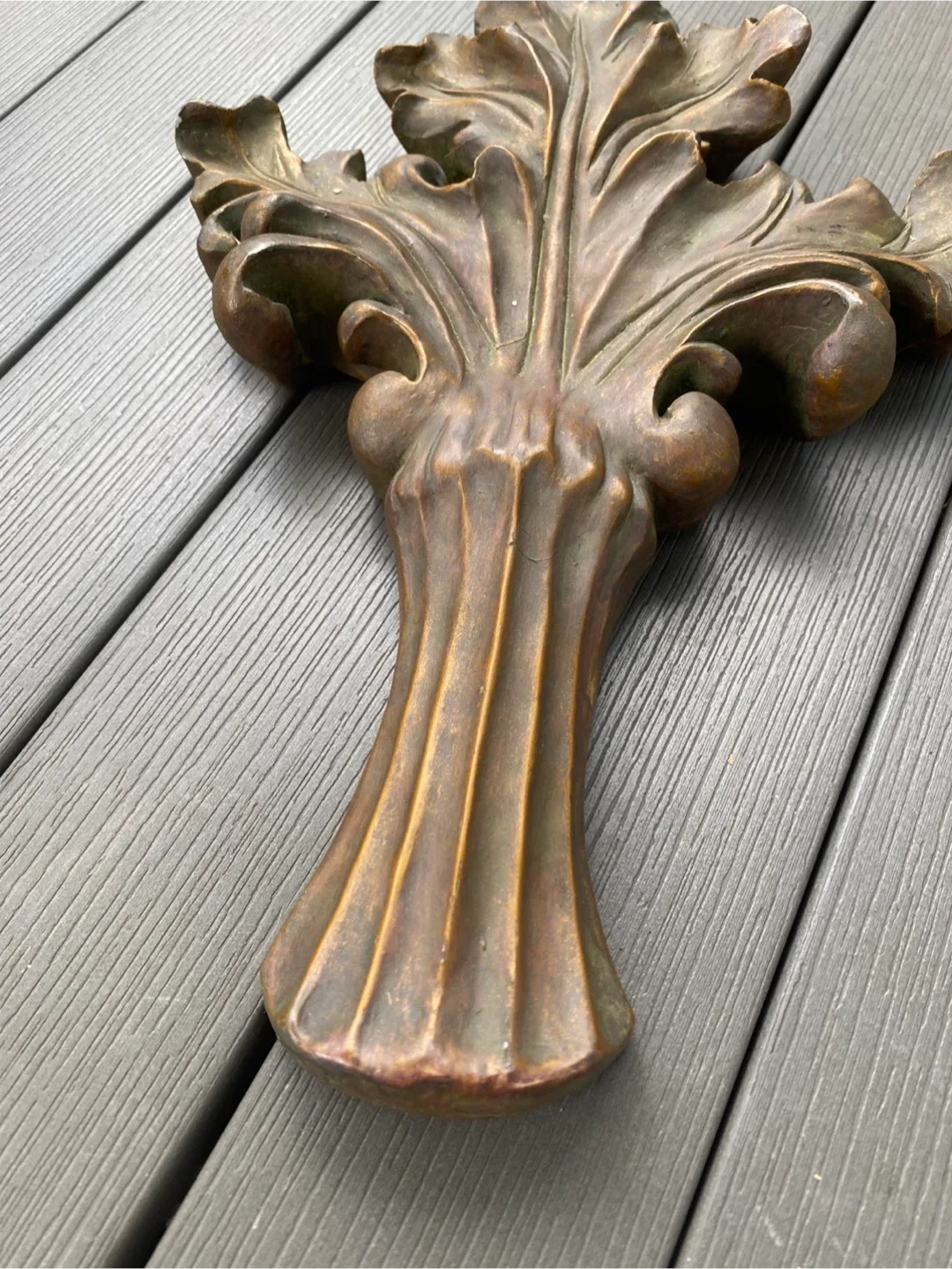 Fleur De Lis Wall Decor Plaque Rustic Victorian Antique Style image indicator(3)