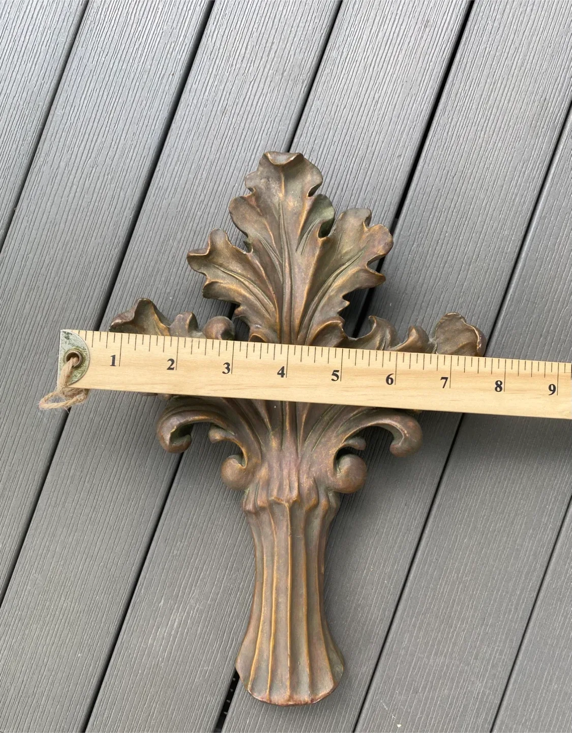 Fleur De Lis Wall Decor Plaque Rustic Victorian Antique Style image indicator(6)