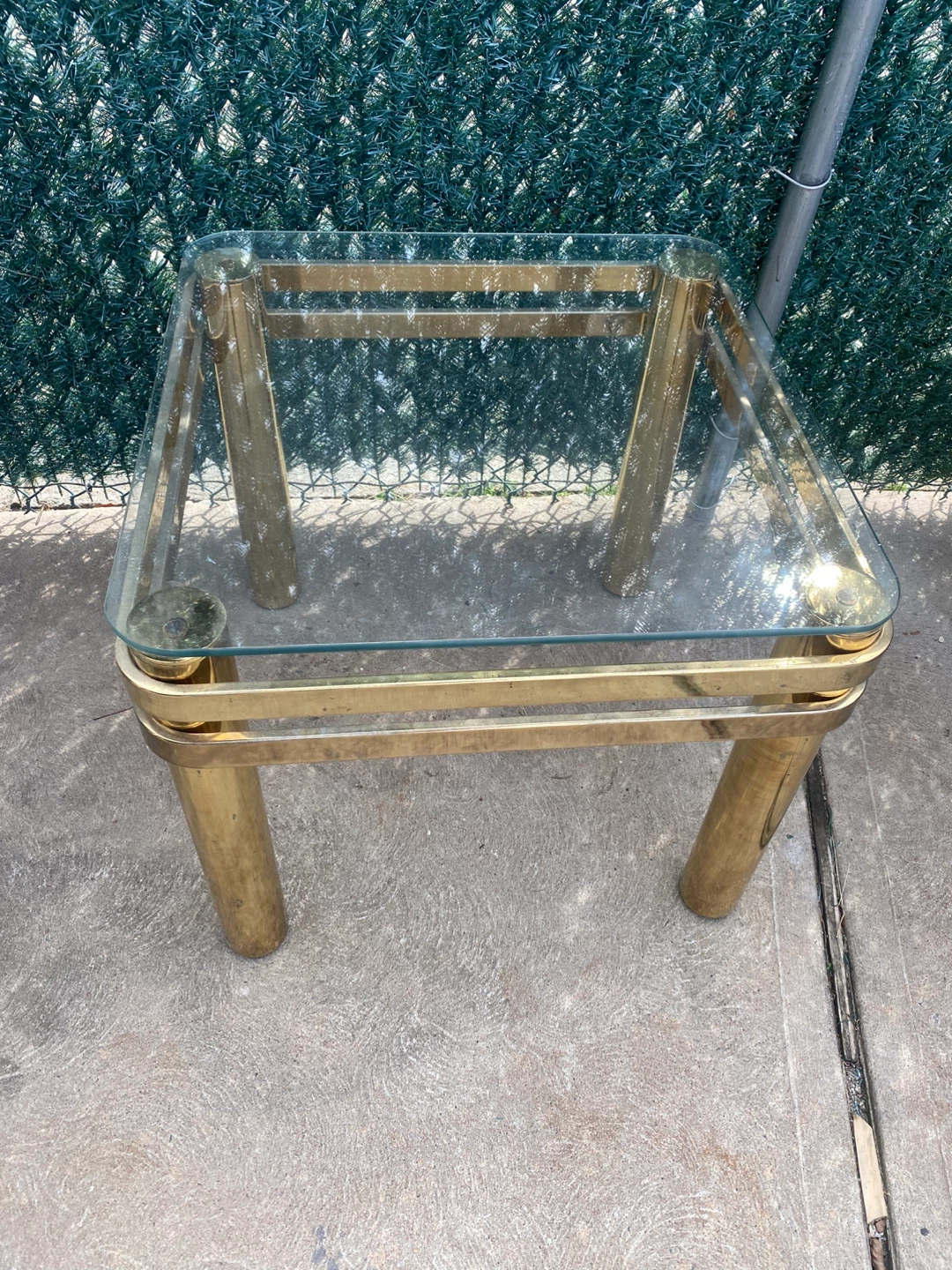 Gold & Glass Side Table