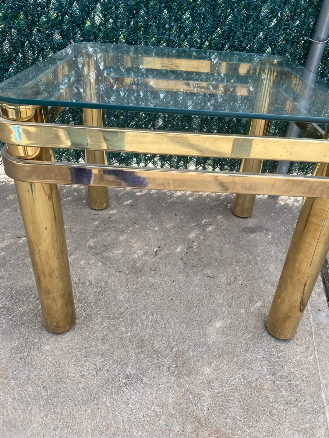 Gold & Glass Side Table - photo 3