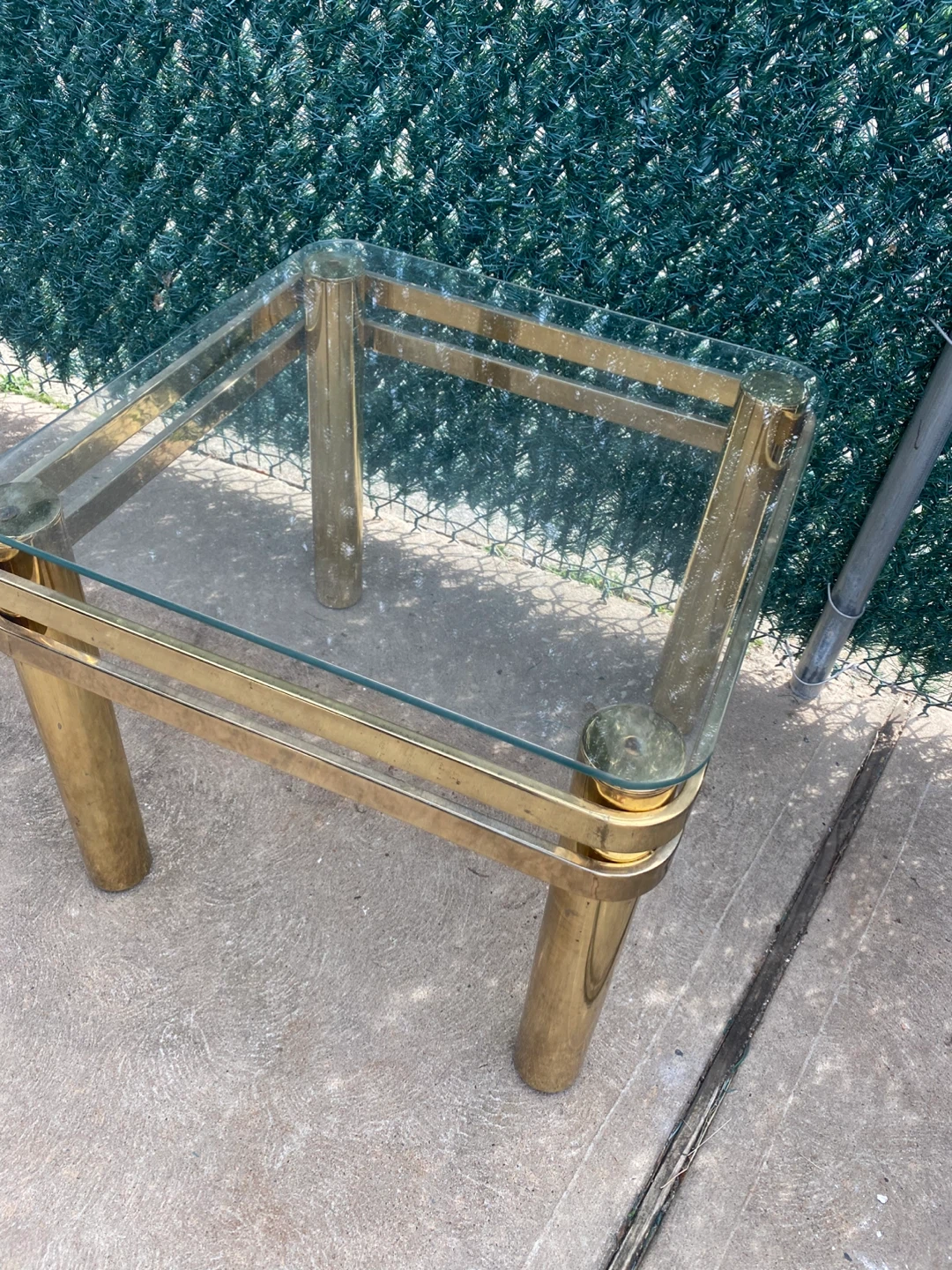 Gold & Glass Side Table - photo 2