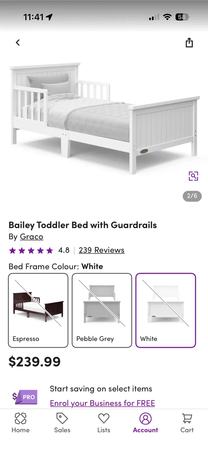 Nook Pebble Lite Mattress & Graco Toddler Bed image indicator(5)