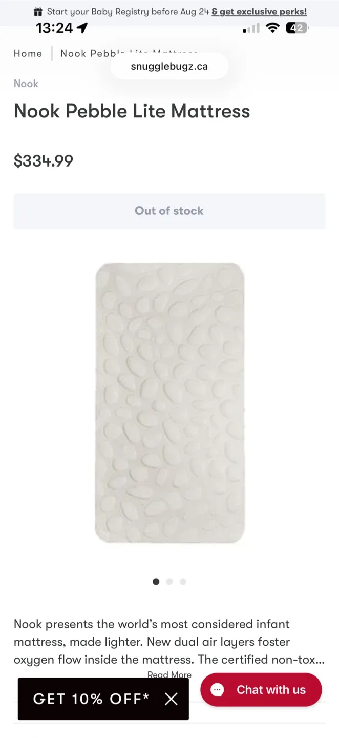 Nook Pebble Lite Mattress & Graco Toddler Bed image indicator(4)