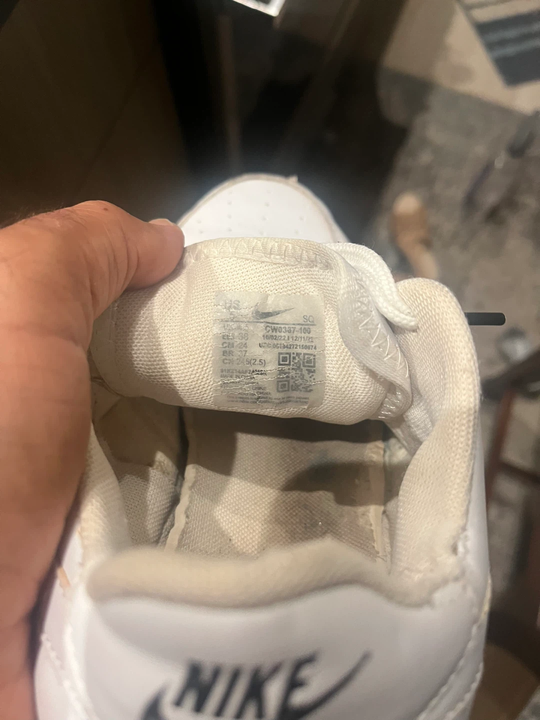 Nike Air Force White Sneakers - Size 6 - photo 5