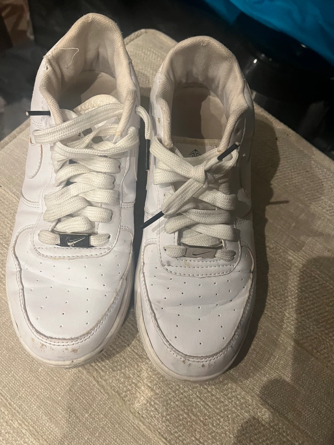 Nike Air Force White Sneakers - Size 6 - photo 2