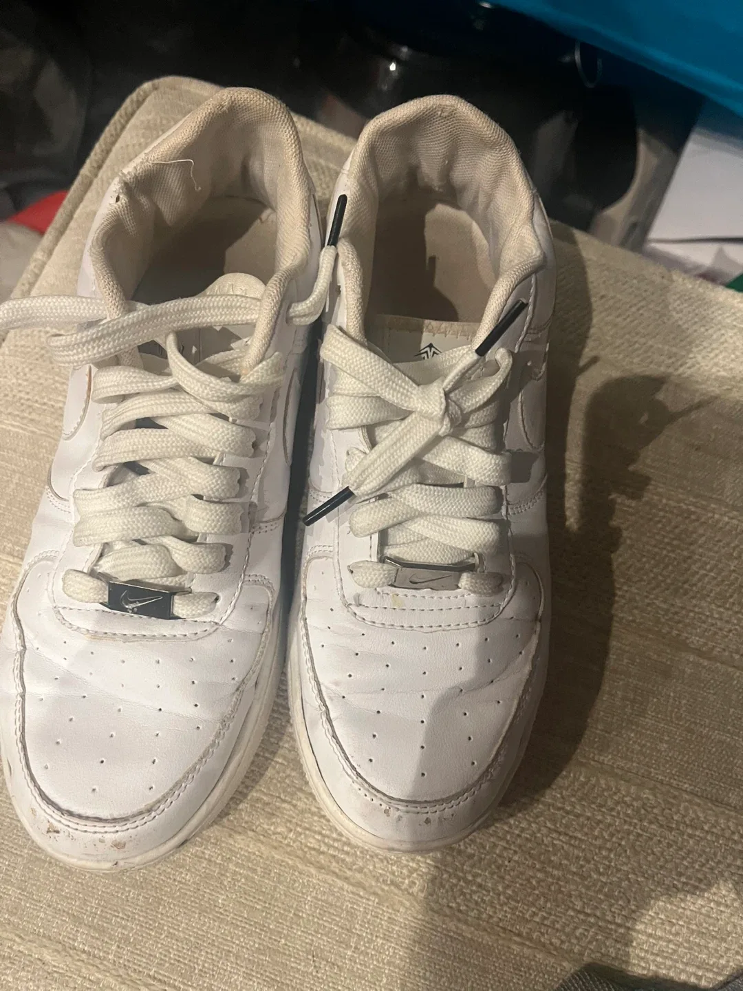 Nike Air Force White Sneakers - Size 6 image indicator(7)