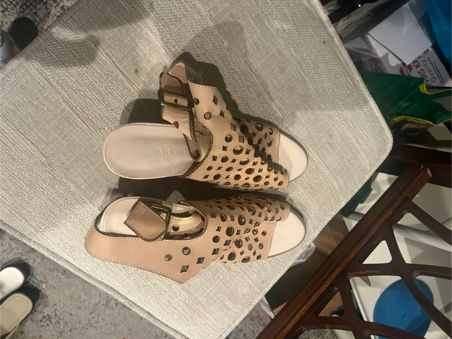 L'Artiste by Spring Step DOYA Beige Leather Sandals - Size 38 image indicator(5)