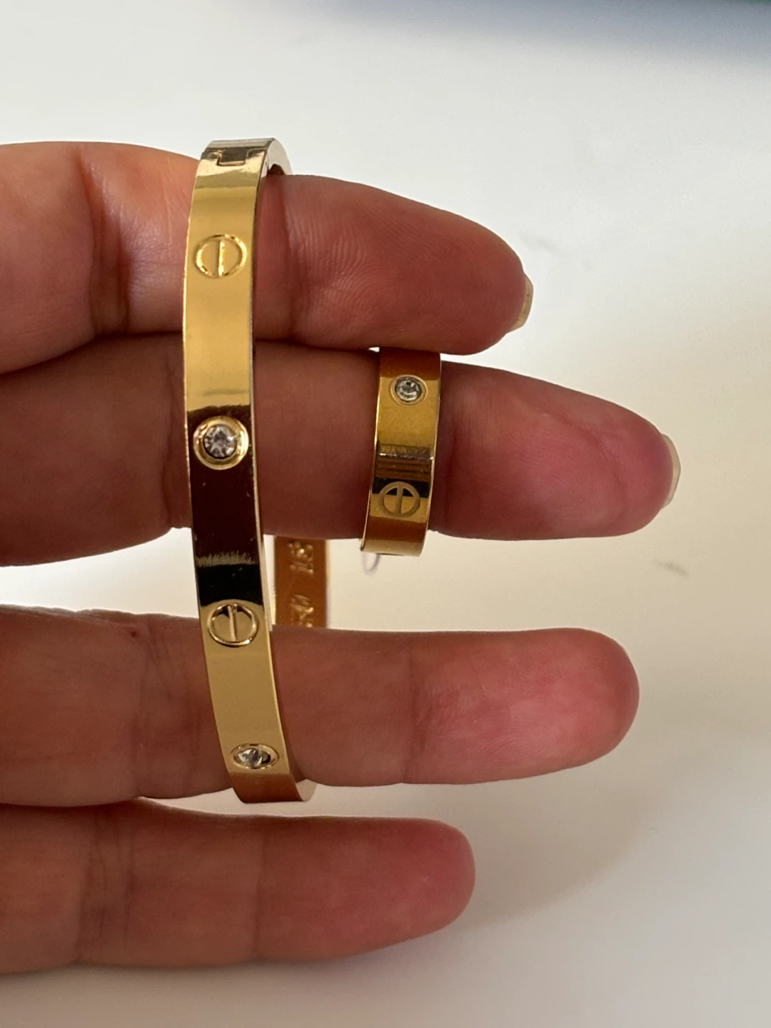 Love Bracelet and Ring Set Gold plated - photo 3